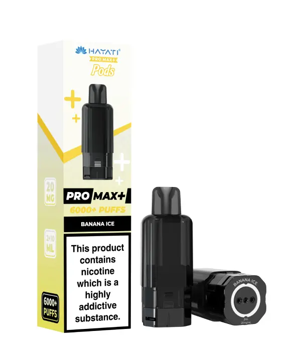 Banana Ice Hayati Pro Max Plus 6K Prefilled Pods 20mg